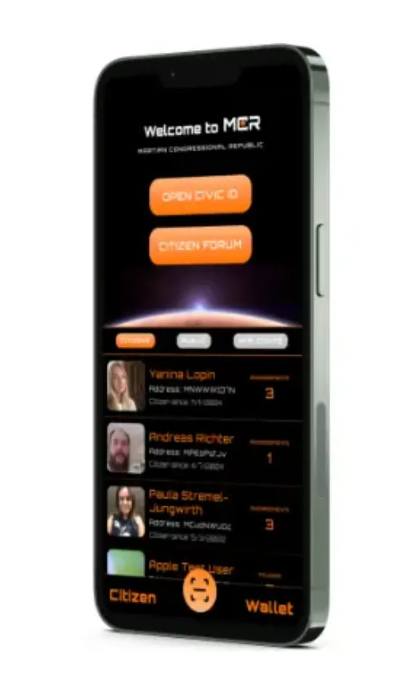 Martian Republic Mobile Wallet